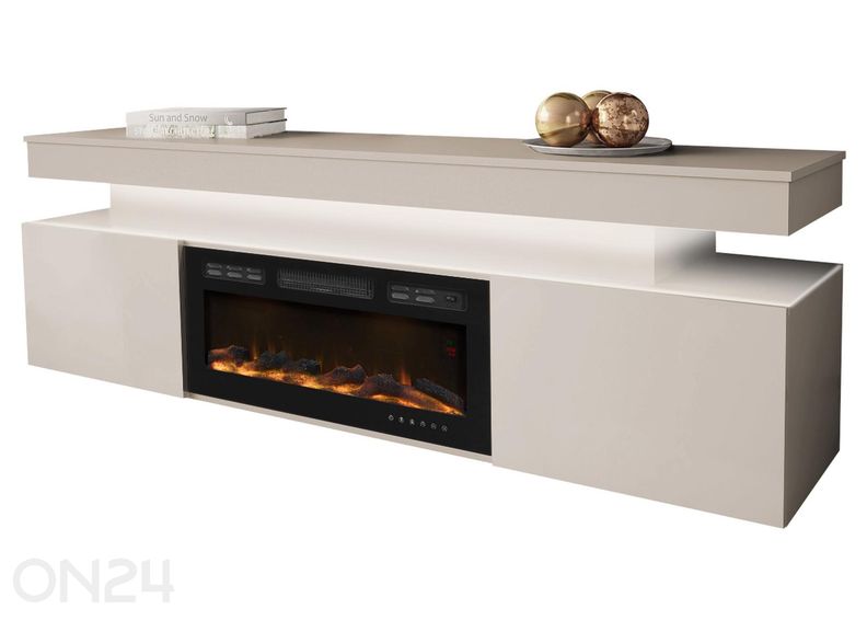 Подставка под ТВ Glossa 190 cm + камин + LED увеличить