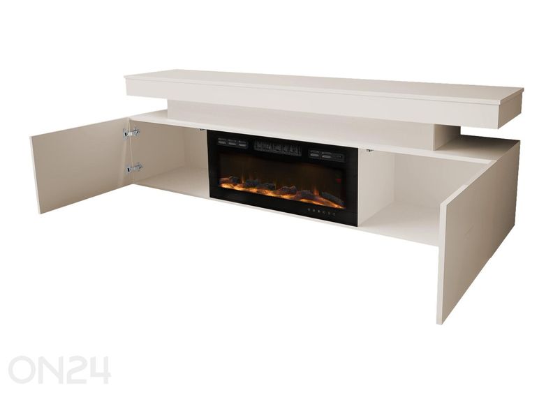 Подставка под ТВ Glossa 190 cm + камин + LED увеличить
