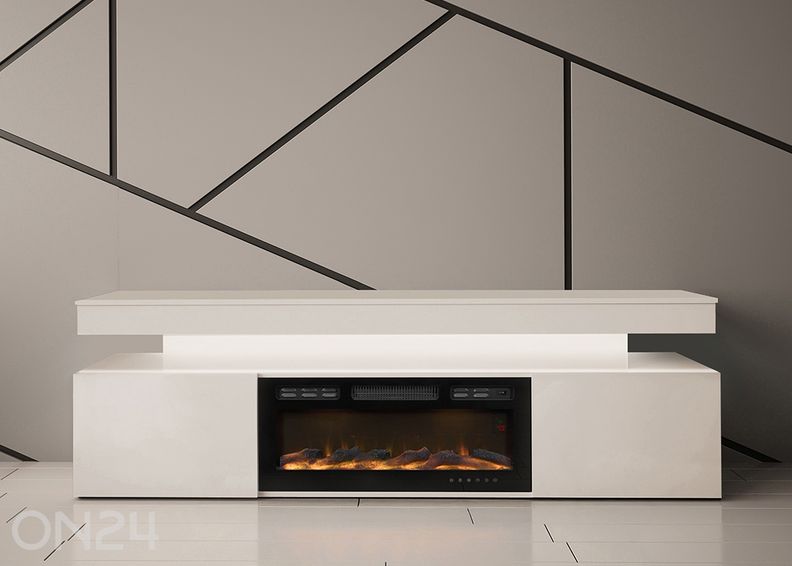 Подставка под ТВ Glossa 190 cm + камин + LED увеличить