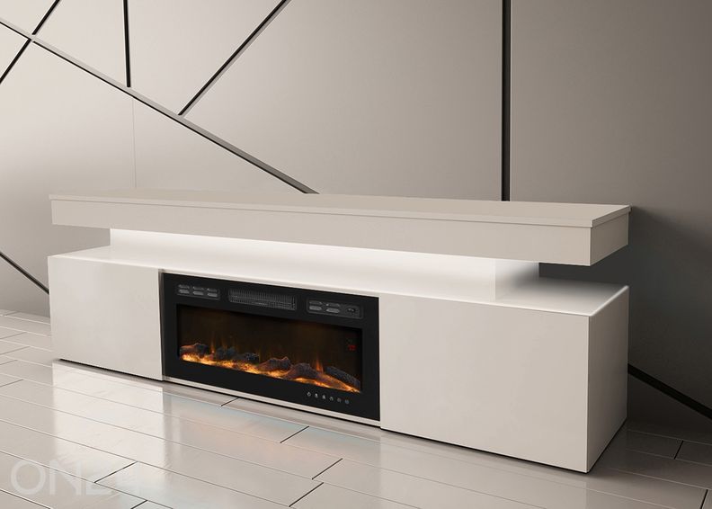 Подставка под ТВ Glossa 190 cm + камин + LED увеличить