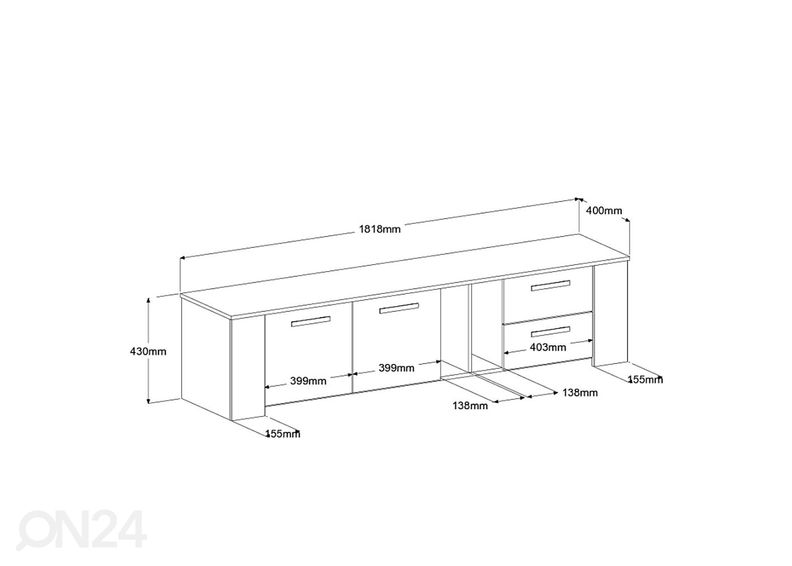 Подставка под ТВ Helma 182 cm увеличить