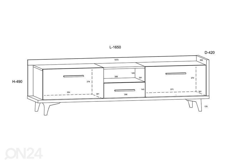 Подставка под ТВ Kinsale 165 cm увеличить