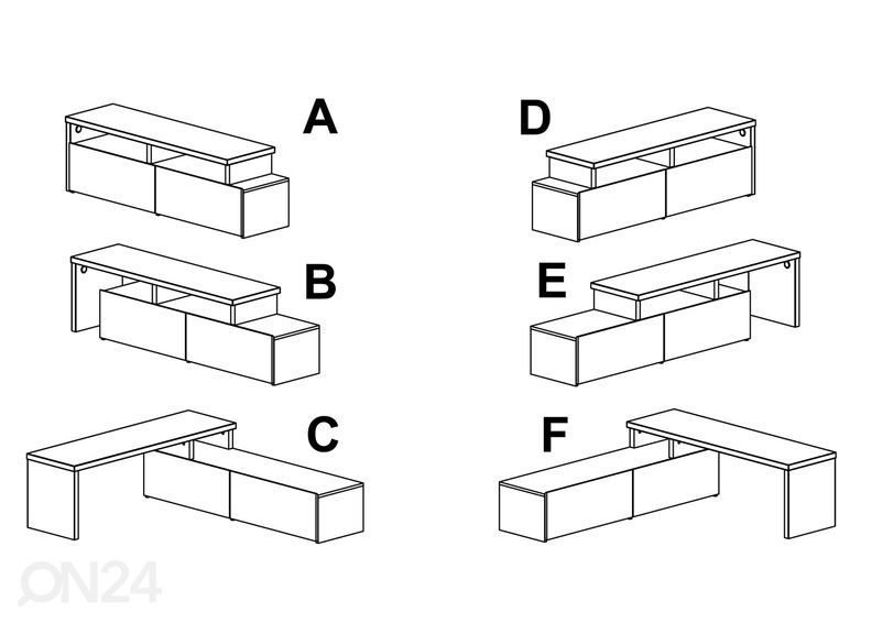 Подставка под ТВ Mike + LED увеличить