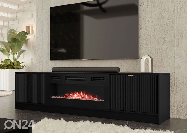 Подставка под ТВ Tireno 182 cm c электрокамином увеличить