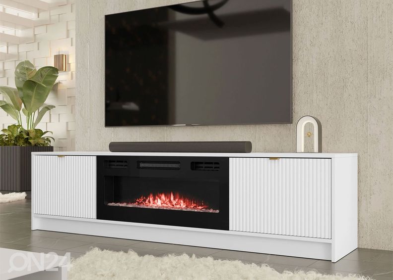 Подставка под ТВ Tireno 182 cm c электрокамином увеличить