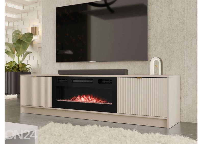 Подставка под ТВ Tireno 182 cm c электрокамином увеличить