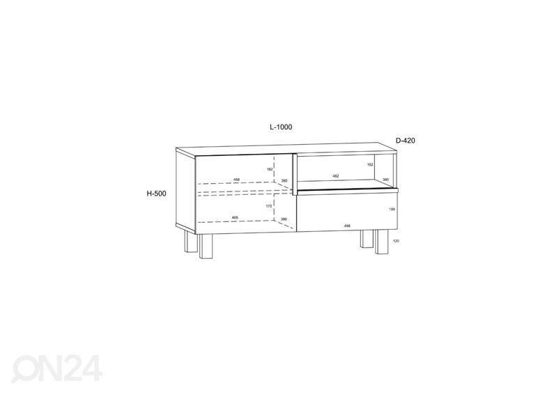 Подставка под ТВ Youghal 100 cm увеличить