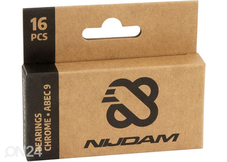 Подшипники для колеса 18/24 мм ABEC 9 хром Nijdam 16 шт увеличить