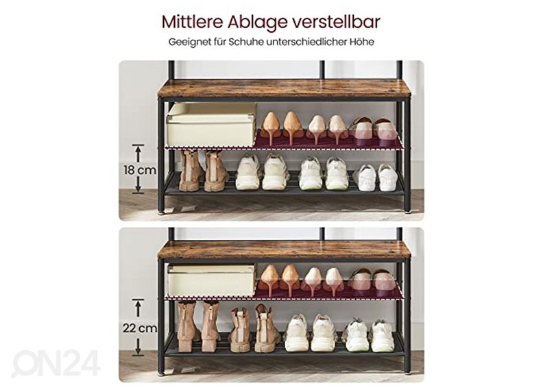 Полка в приножую с зеркалом и полкой для обуви увеличить