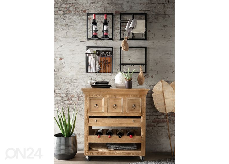 Полка для бокалов, чёрный увеличить