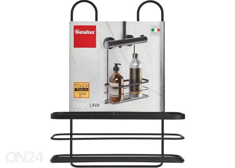 Полка для душа Origin, 28x13x40 см, черная увеличить