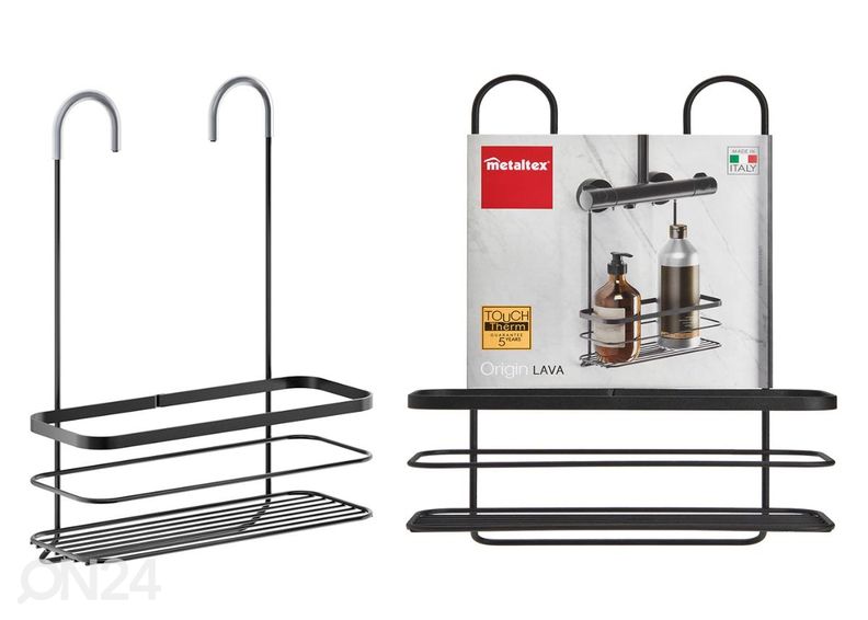 Полка для душа Origin, 28x13x40 см, черная увеличить