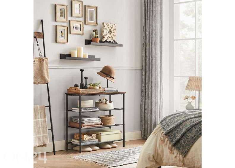 Полка для обуви, коричневая/черная увеличить