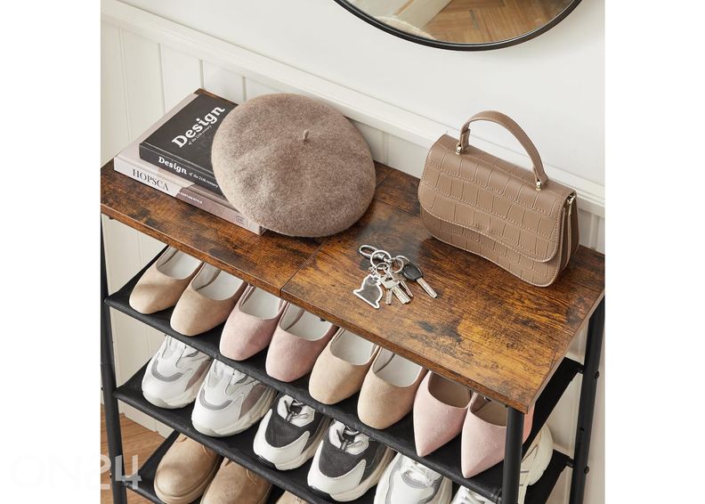 Полка для обуви, коричневая/черная увеличить