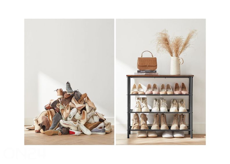 Полка для обуви, коричневая/черная увеличить