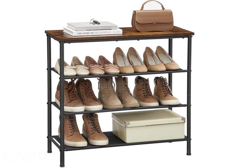 Полка для обуви, коричневая/черная увеличить