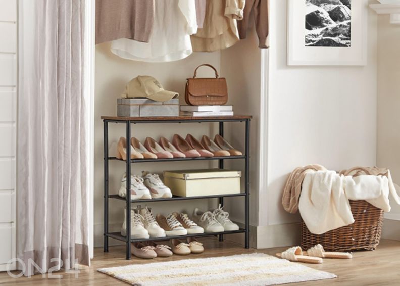 Полка для обуви, коричневая/черная увеличить