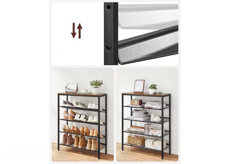 Полка для обуви, коричневый/черный увеличить