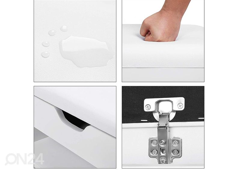 Полка для обуви / скамейка, белый увеличить