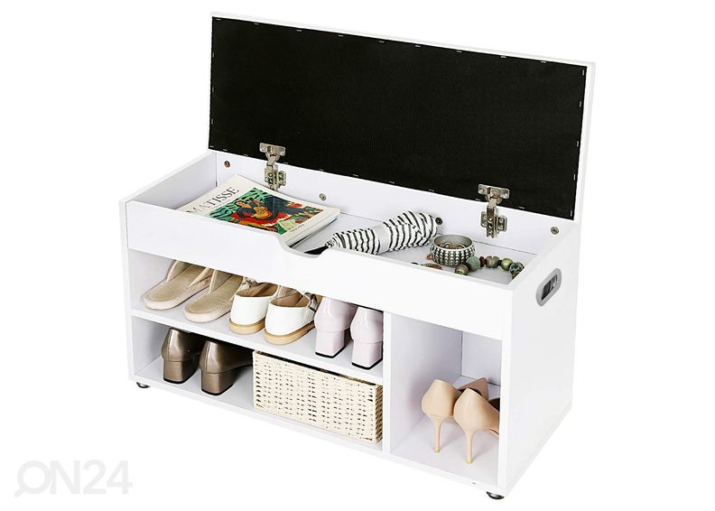 Полка для обуви / скамейка, белый увеличить