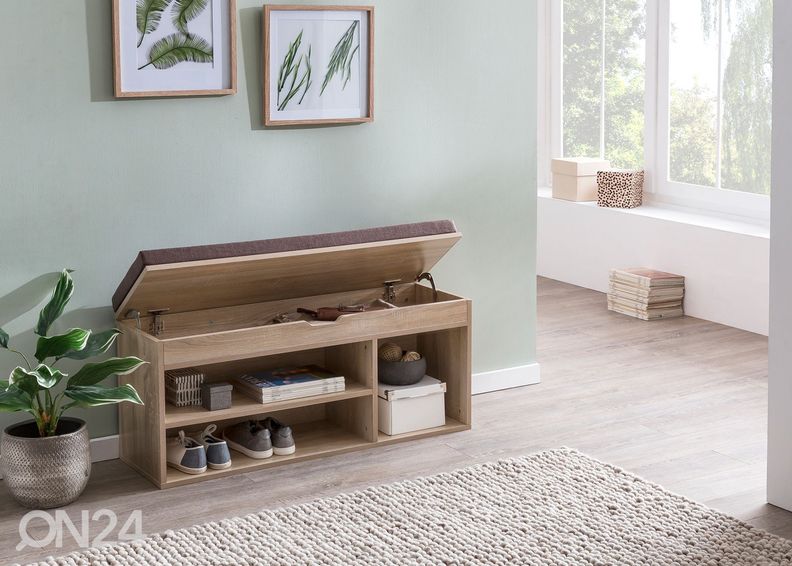 Полка для обуви / скамейка Laura, сонома дуб увеличить