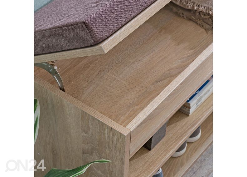 Полка для обуви / скамейка Laura, сонома дуб увеличить