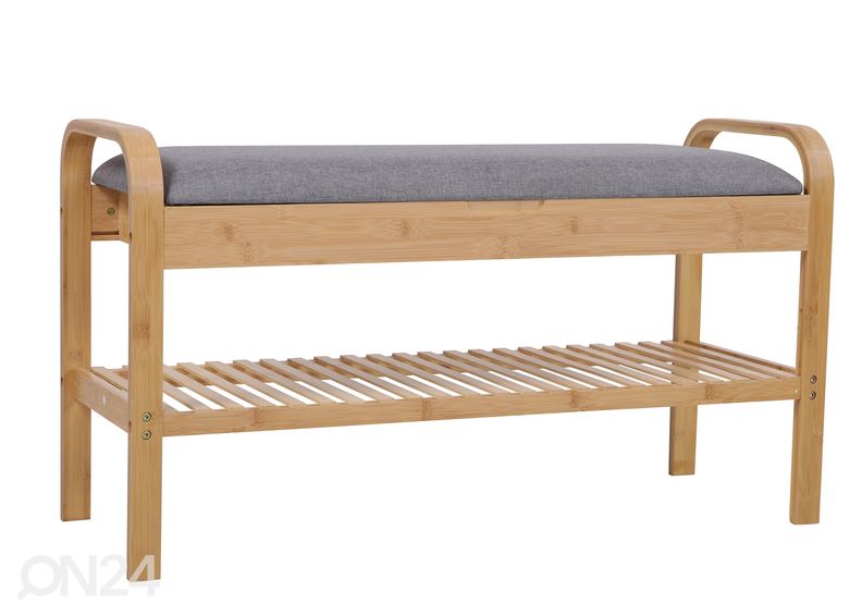 Полка для обуви/скамья, натуральный/серый увеличить