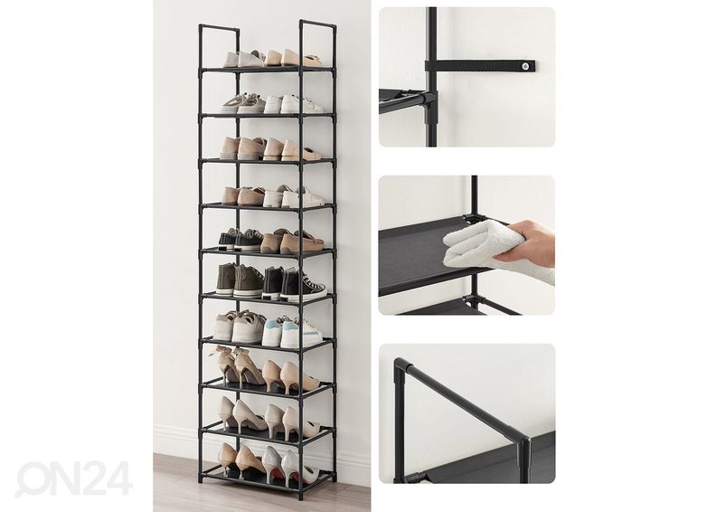 Полка для обуви, черная увеличить