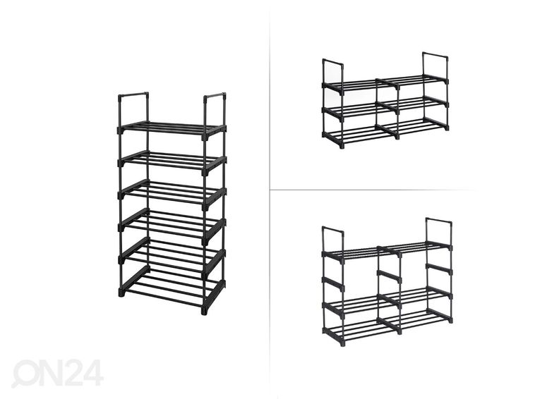 Полка для обуви, черная увеличить