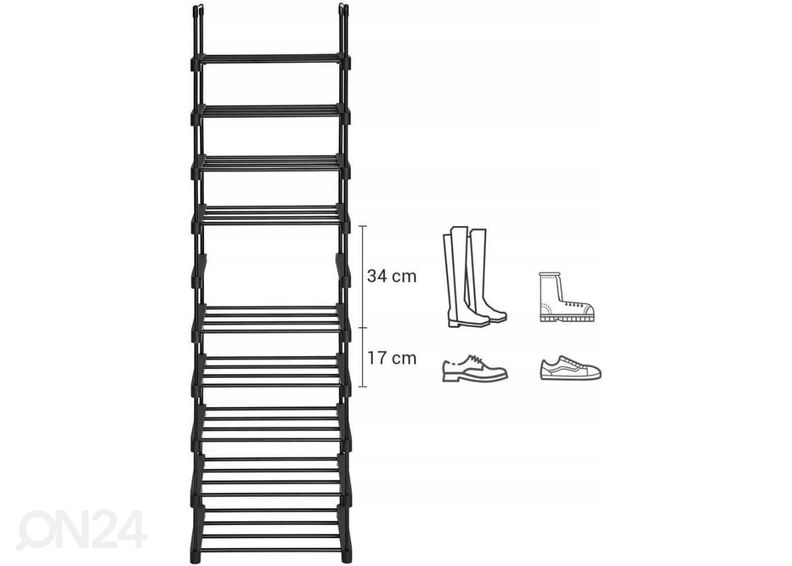 Полка для обуви, черная увеличить