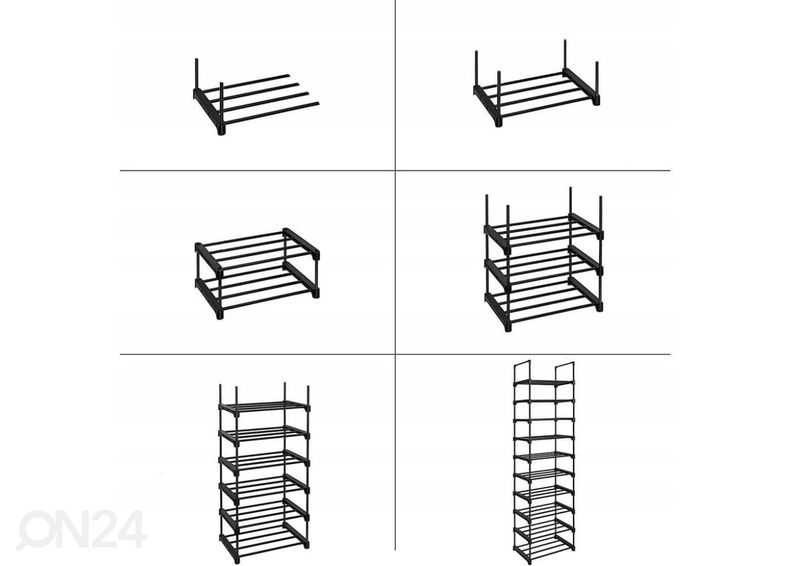 Полка для обуви, черная увеличить
