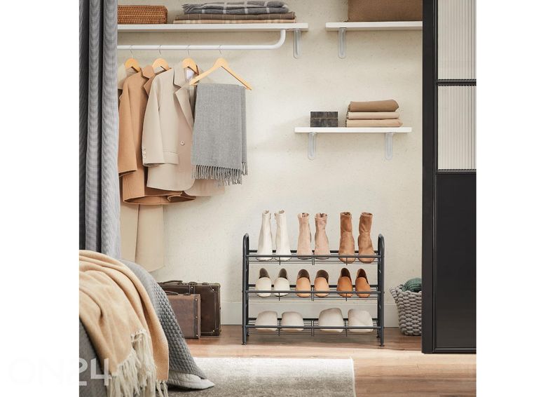 Полка для обуви, черная увеличить