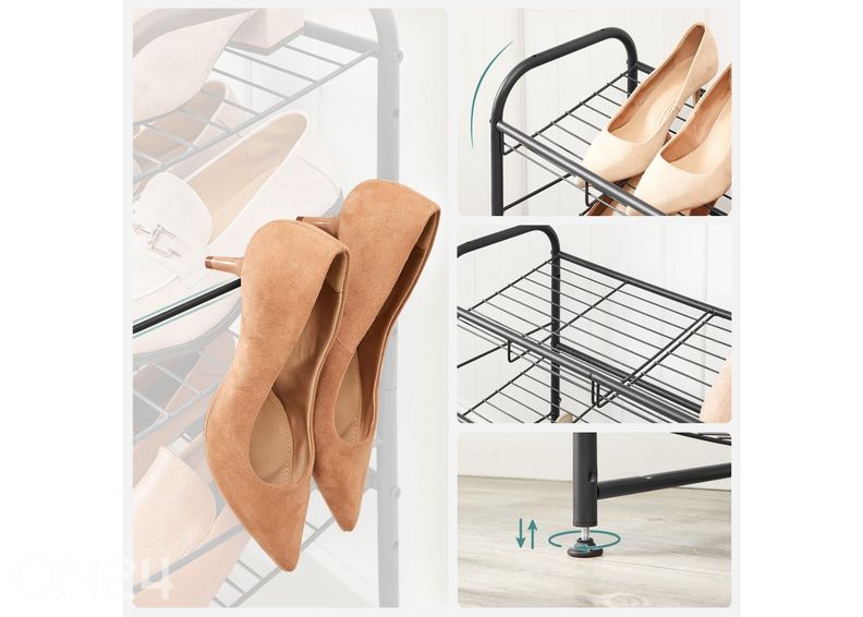 Полка для обуви, черная увеличить