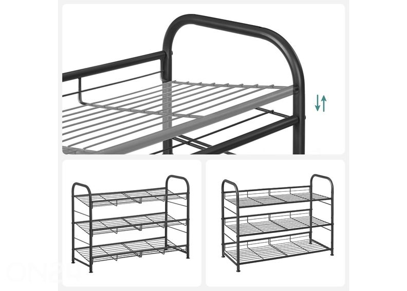 Полка для обуви, черная увеличить