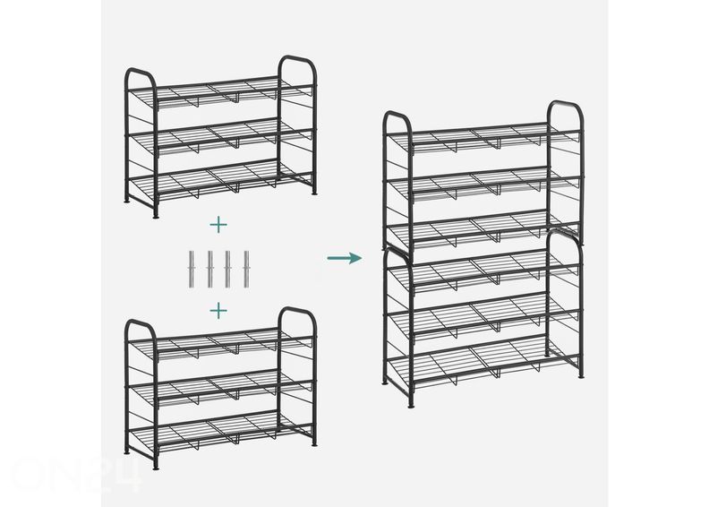 Полка для обуви, черная увеличить