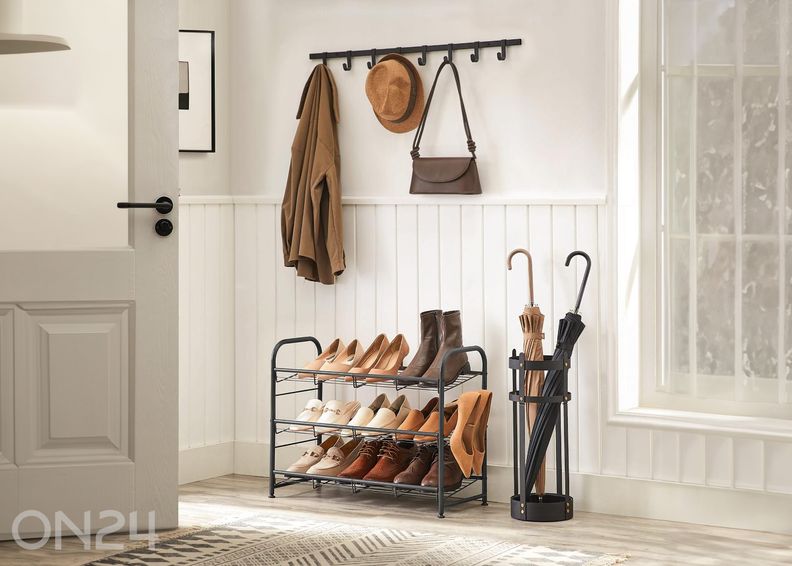 Полка для обуви, черная увеличить