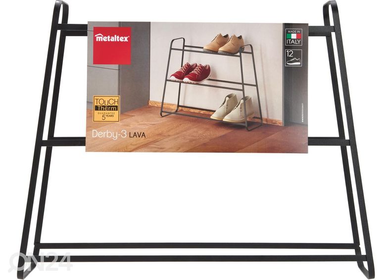 Полка для обуви Derby 3, 52x18x45 см, черная увеличить