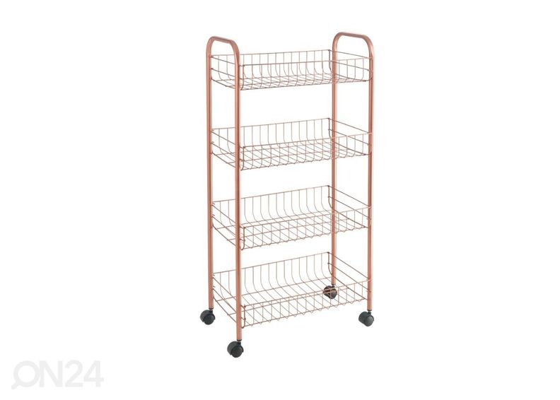 Полка-корзина на колесах 4x Ascona, 41х23х84 см, черная увеличить