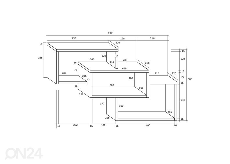 Полка настенная Macroom 85 cm увеличить