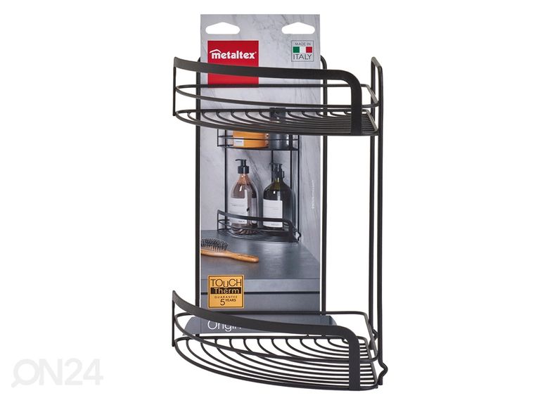 Полка угловая для ванной комнаты Origin, 20x20x30 см, черный увеличить