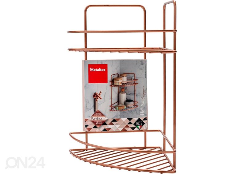 Полка угловая для ванной комнаты Reflex 2x, 23x23x35 см, бронза увеличить