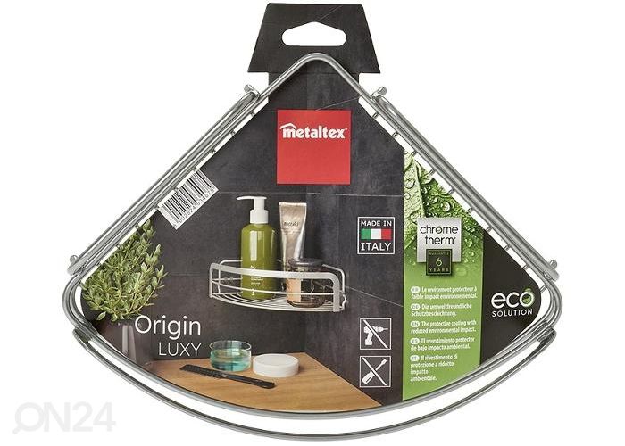 Полка угловая Origin Luxy Ufix 1x, 20x20x6см, хром увеличить