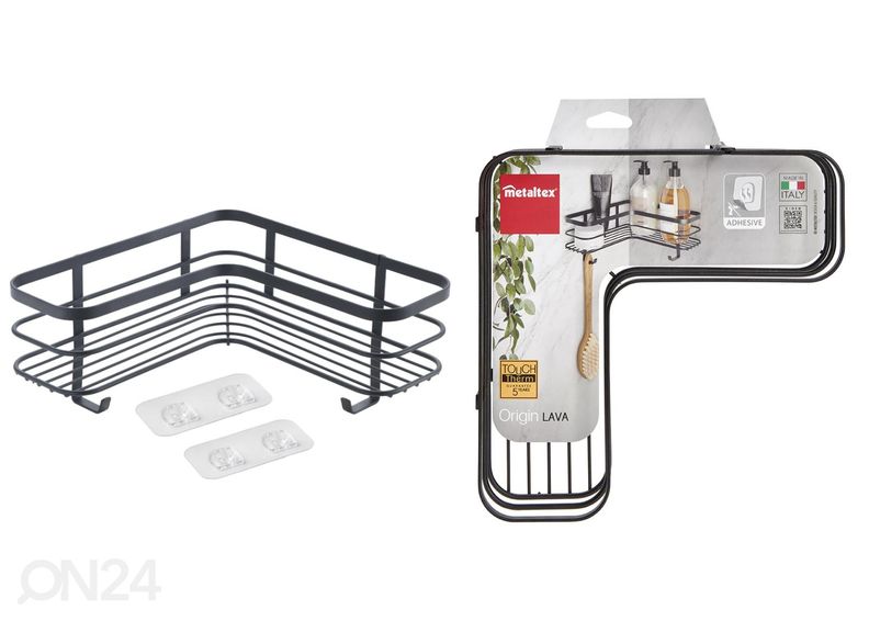 Полка угловая Origin-Ufix 1x L форма, 21x21x13 см, черная увеличить