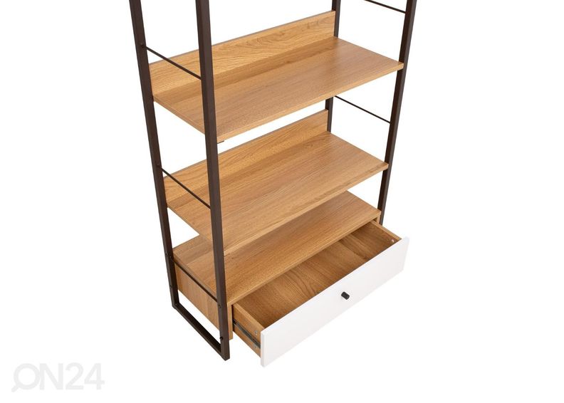 Полка Study 3 70x30xH159 см, дуб/белый увеличить