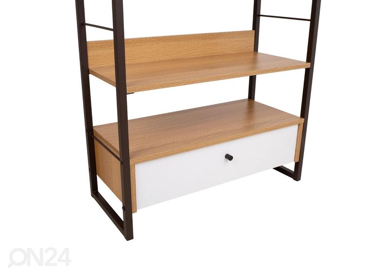 Полка Study 70x30xH124,5 см, дуб/белый увеличить