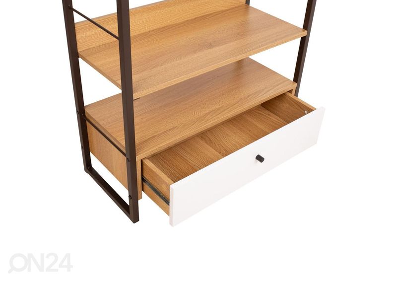 Полка Study 70x30xH124,5 см, дуб/белый увеличить