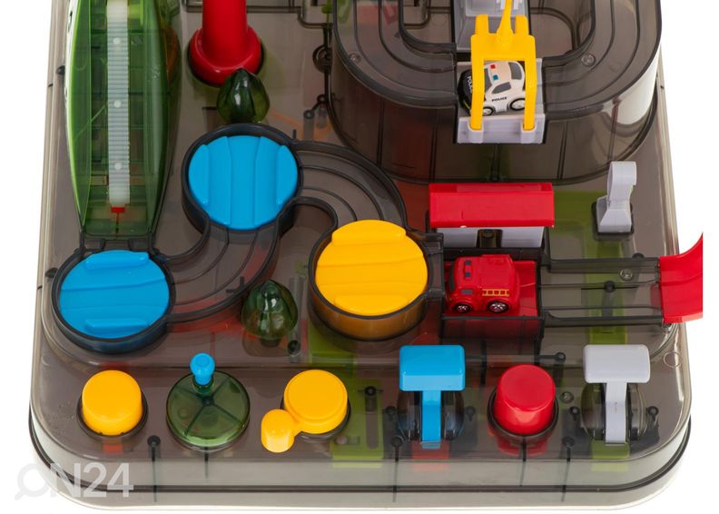 Полоса препятствий со светодиодными огнями и 3 машинками увеличить