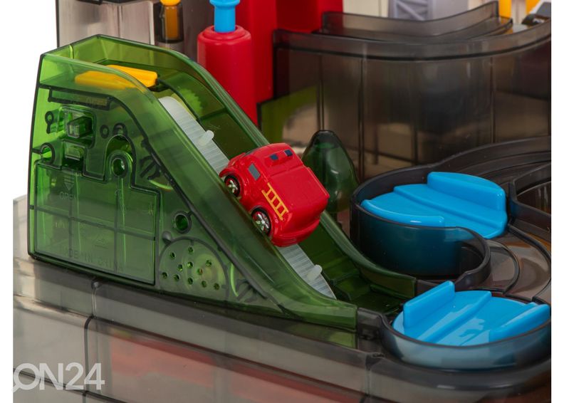 Полоса препятствий со светодиодными огнями и 3 машинками увеличить