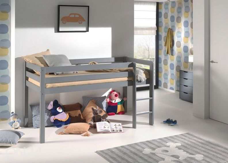 Полувысокая двухъярусная кровать Pino 90x200 cm увеличить