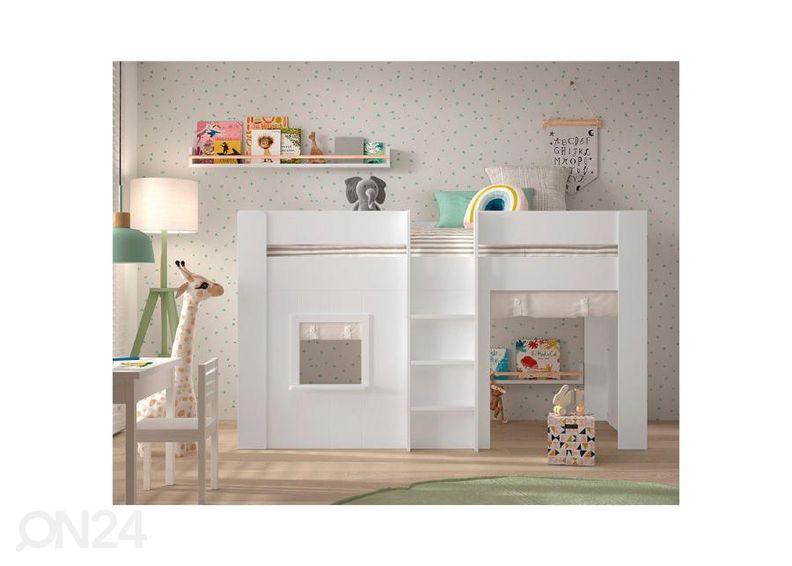 Полувысокая кровать Reno 90x200 cm, белый увеличить